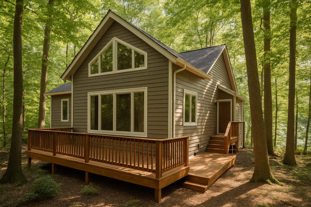 Freshly painted wooded contemporary home in Brandermill, Virginia