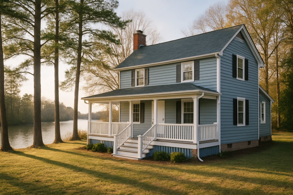Renovated country home with fresh siding near the river in New Kent County, Virginia